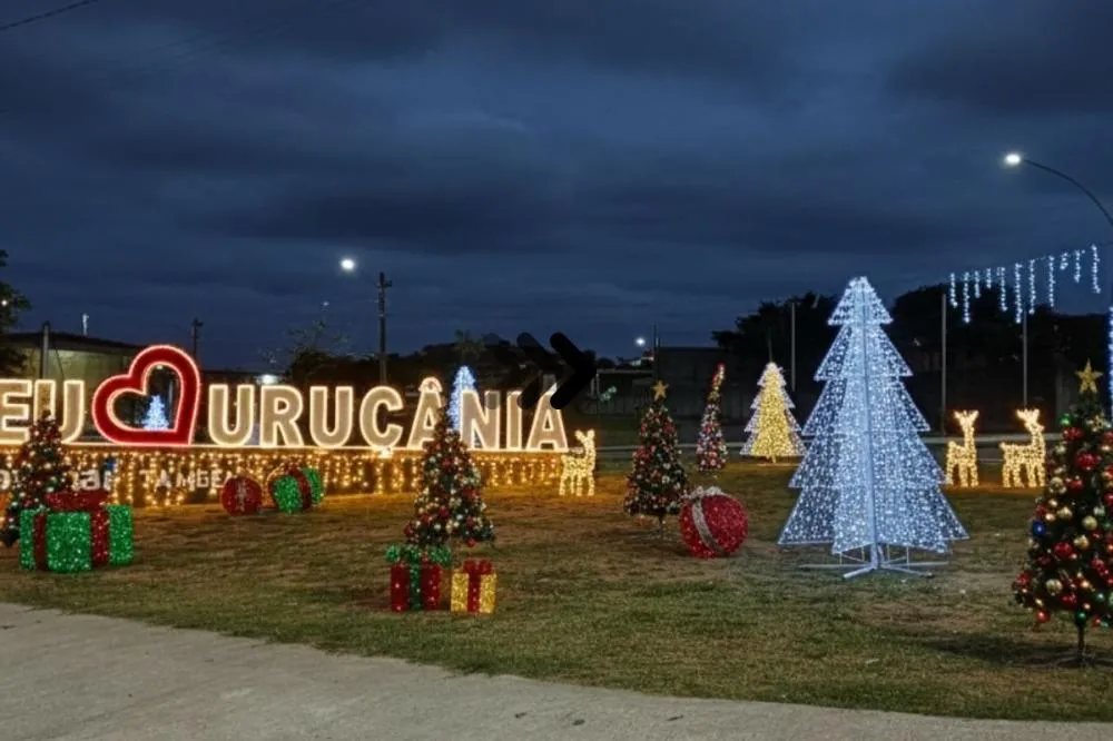 Urucânia recebe decoração natalina neste sábado e promete atrair moradores; veja o horário