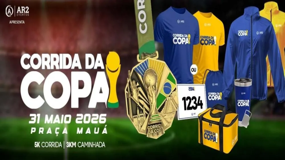 Corrida da Copa anima corredores e amantes de futebol. (Foto: Reprodução)