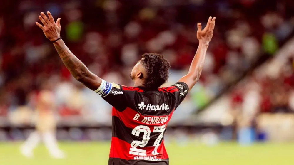 Bruno Henrique autor do segundo gol da goleada do Flamengo. (Foto: Adriano Fontes/Flamengo)
