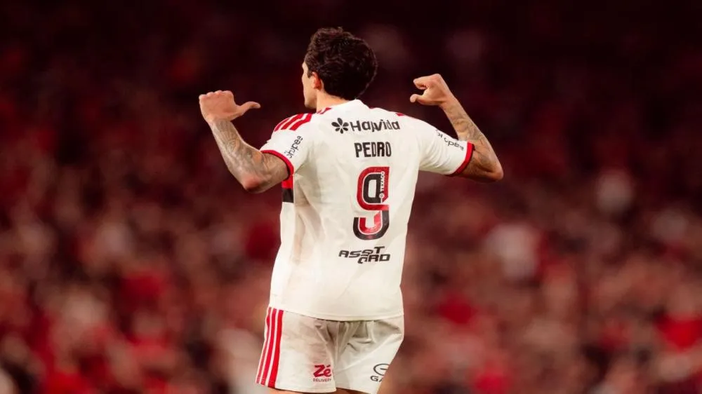 Pedro autor do gol de empate na Arena da Baixada em Curitiba. (Foto: Adriano Fontes/Flamengo)