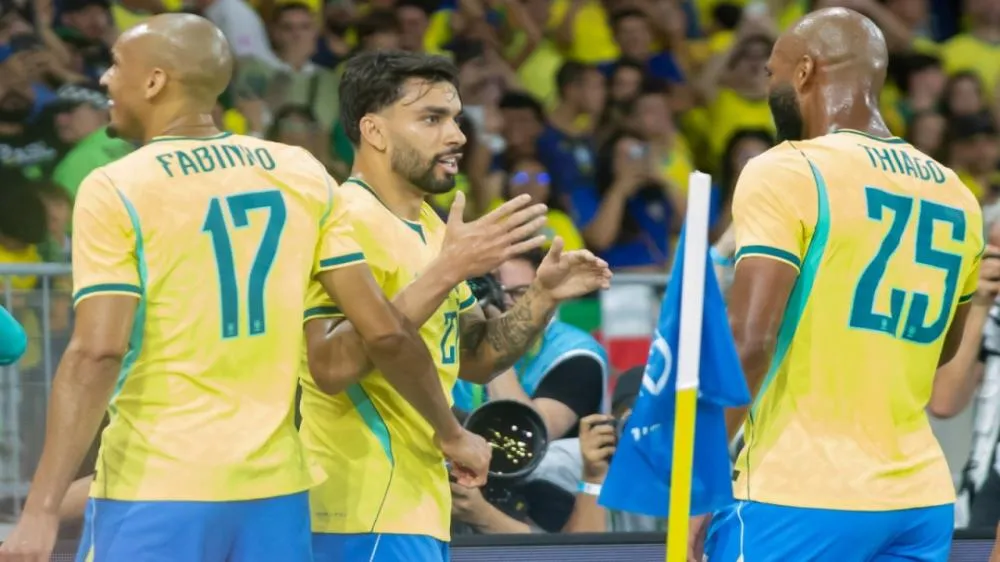 Lucas Paquetá autor de um dos gol da goleada brasileira. (Foto: Érica Martin/Agencia o dia)