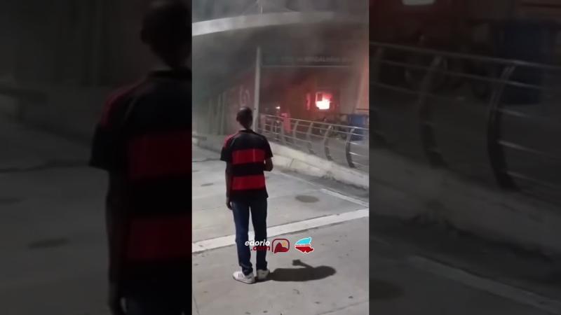 RJ: Estação Magalhães Bastos do BRT é atingida por incêndio 