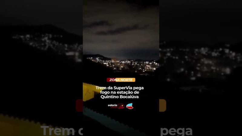 Rio de Janeiro: Trem pega fogo na estação de Quintino Bocaiúva, na Zona Norte