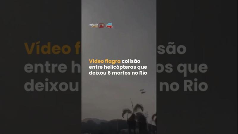 Câmeras registram momento exato de acidente aéreo com 6 vítimas fatais no Recreio